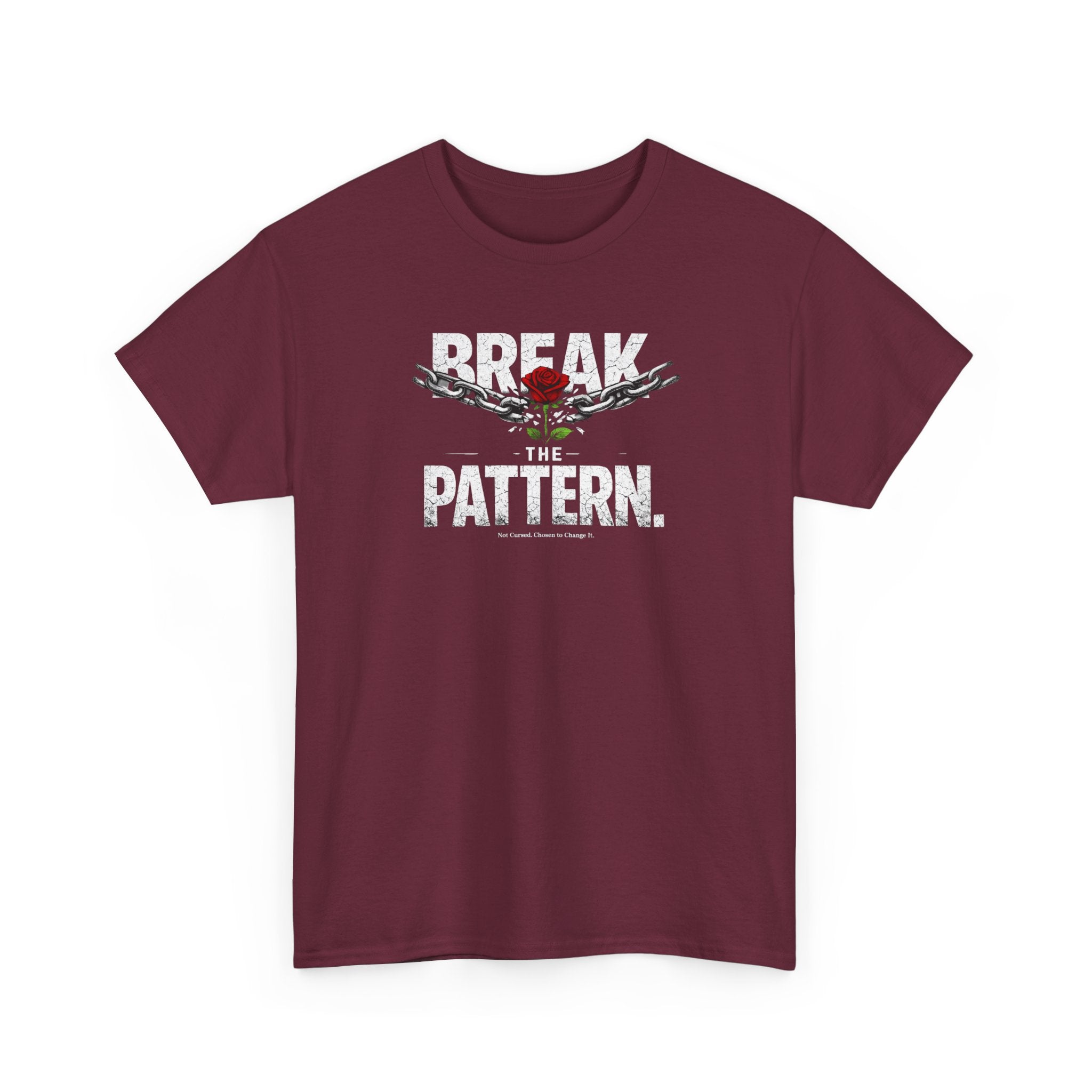 Break the Pattern T-Shirt — Bold Rose Graphic Tee