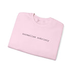 Normalize Sobriety Sweatshirt — White Crewneck