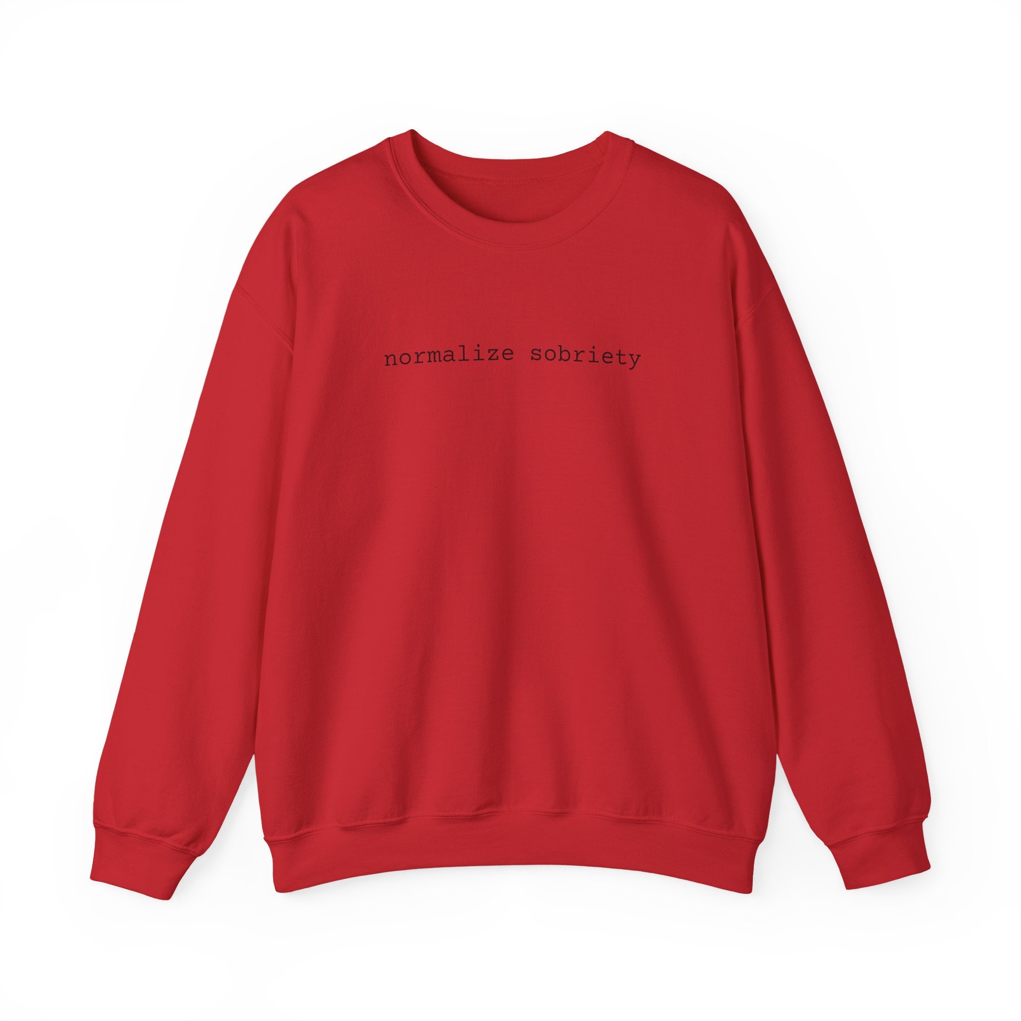 Normalize Sobriety Sweatshirt — White Crewneck