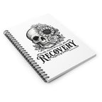 Recovery Skull Floral Spiral Notebook — Ruled Journal for Sobriety & Healing
