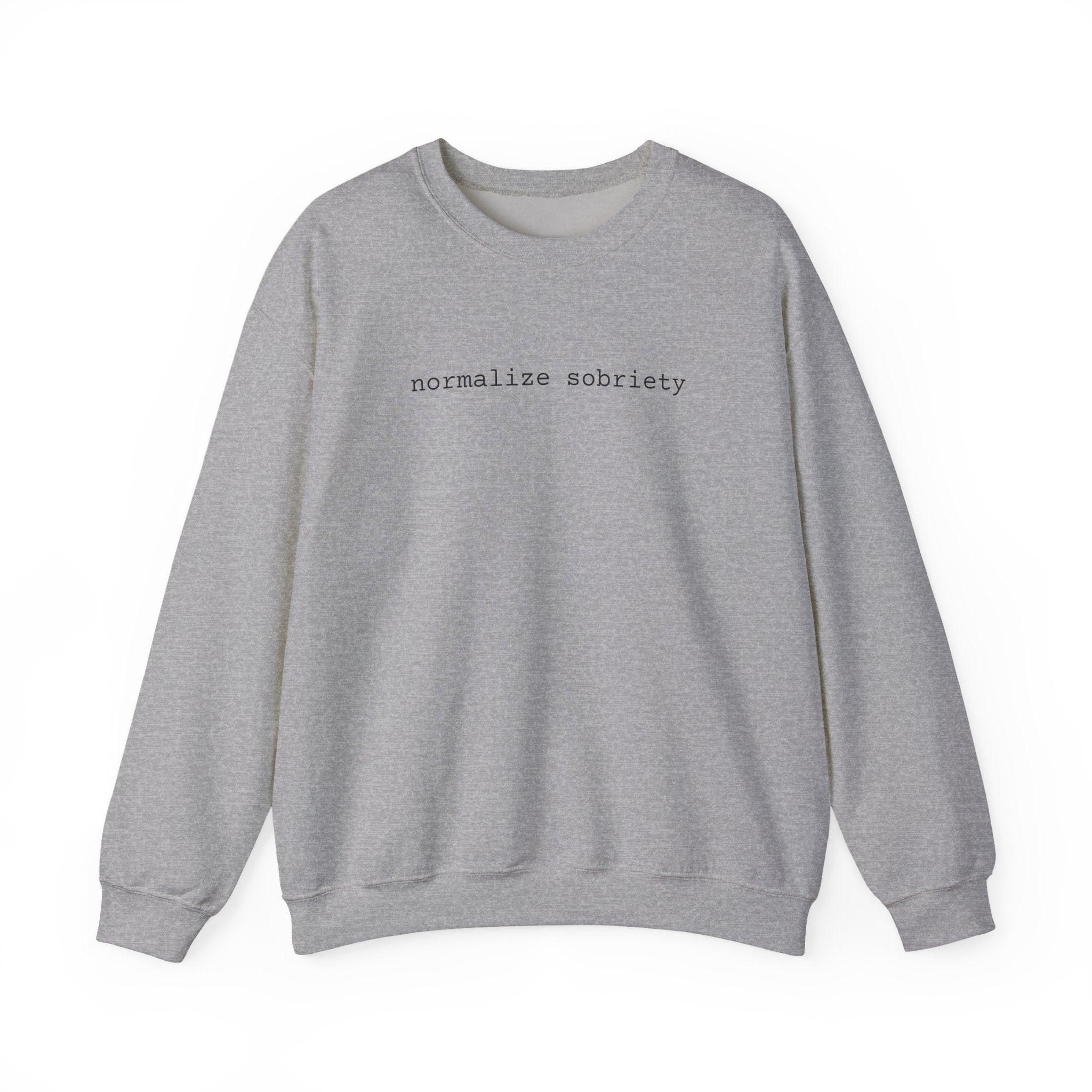 Normalize Sobriety Sweatshirt — White Crewneck