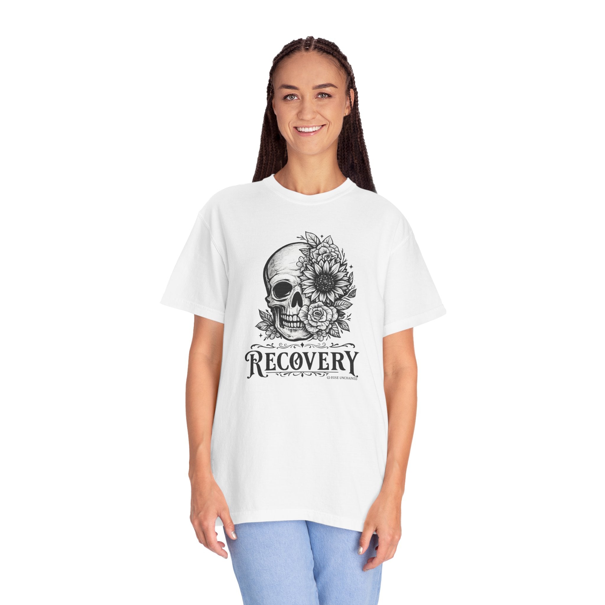 Recovery Skull & Flowers T-Shirt