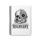 Recovery Skull Floral Spiral Notebook — Ruled Journal for Sobriety & Healing