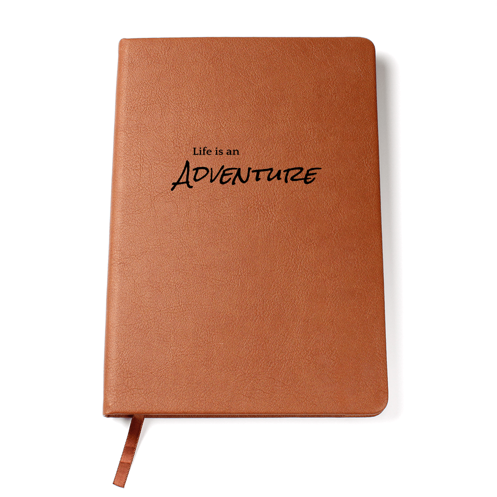 Life Is an Adventure – Graphic Leather Journal for Dreamers & Storytellers