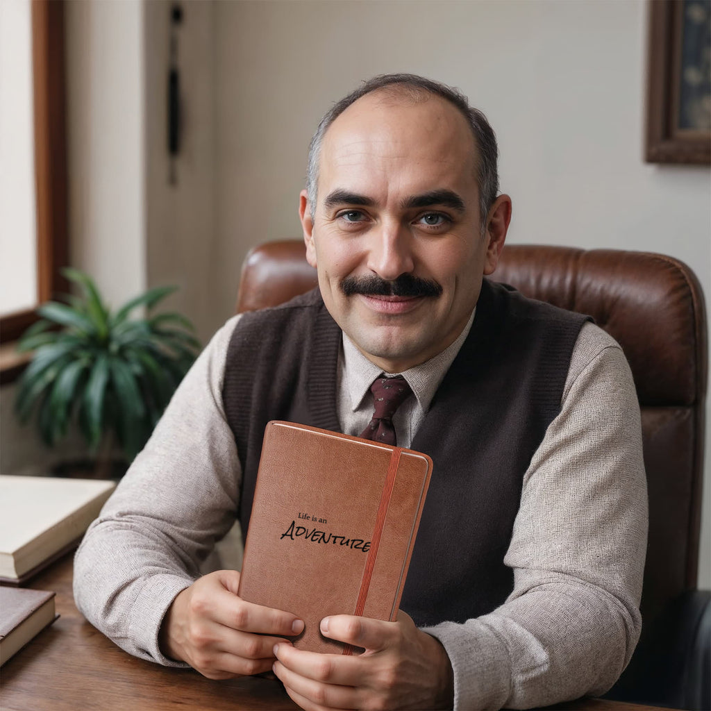 Life Is an Adventure – Graphic Leather Journal for Dreamers & Storytellers