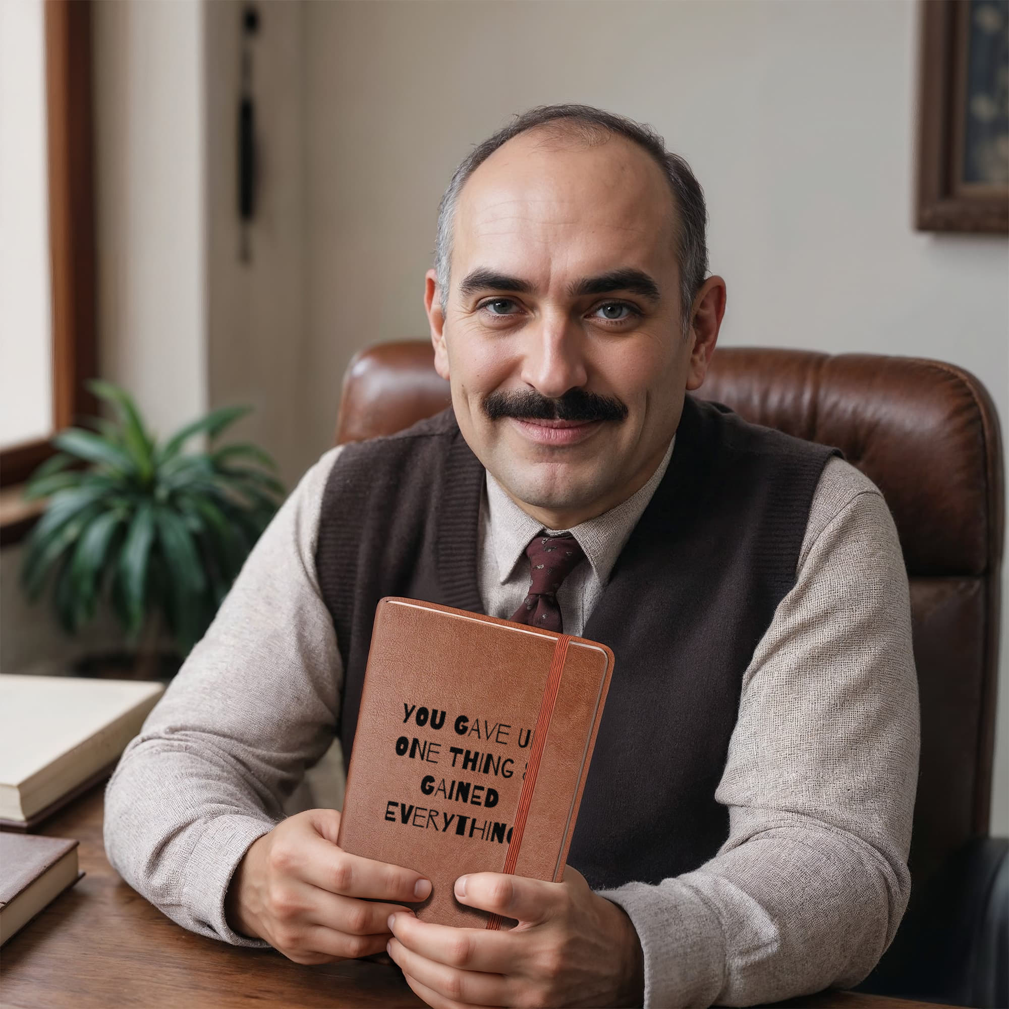 You Gave Up One Thing and Gained Everything – Sobriety & Recovery Leather Journal